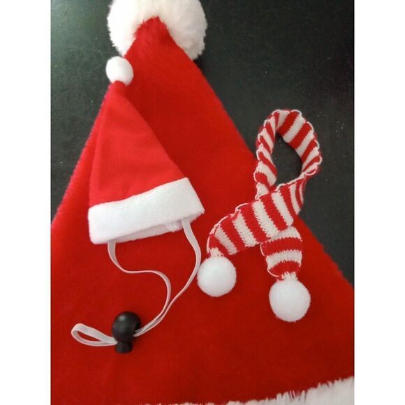 Reptile Snake Lizard Bunny Cat Hamster Santa Hat & Scarf + Kids Christmas - Picture 3 of 5